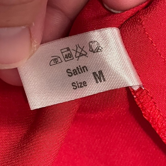 Vintage wow satin red night gown teddy sleep - Picture 4 of 6